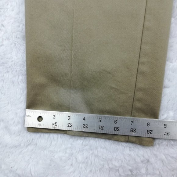 Dockers Mens Dress Pants Flat Front Classic Fit Stretch Waistband Brown 36x34 - Picture 11 of 15